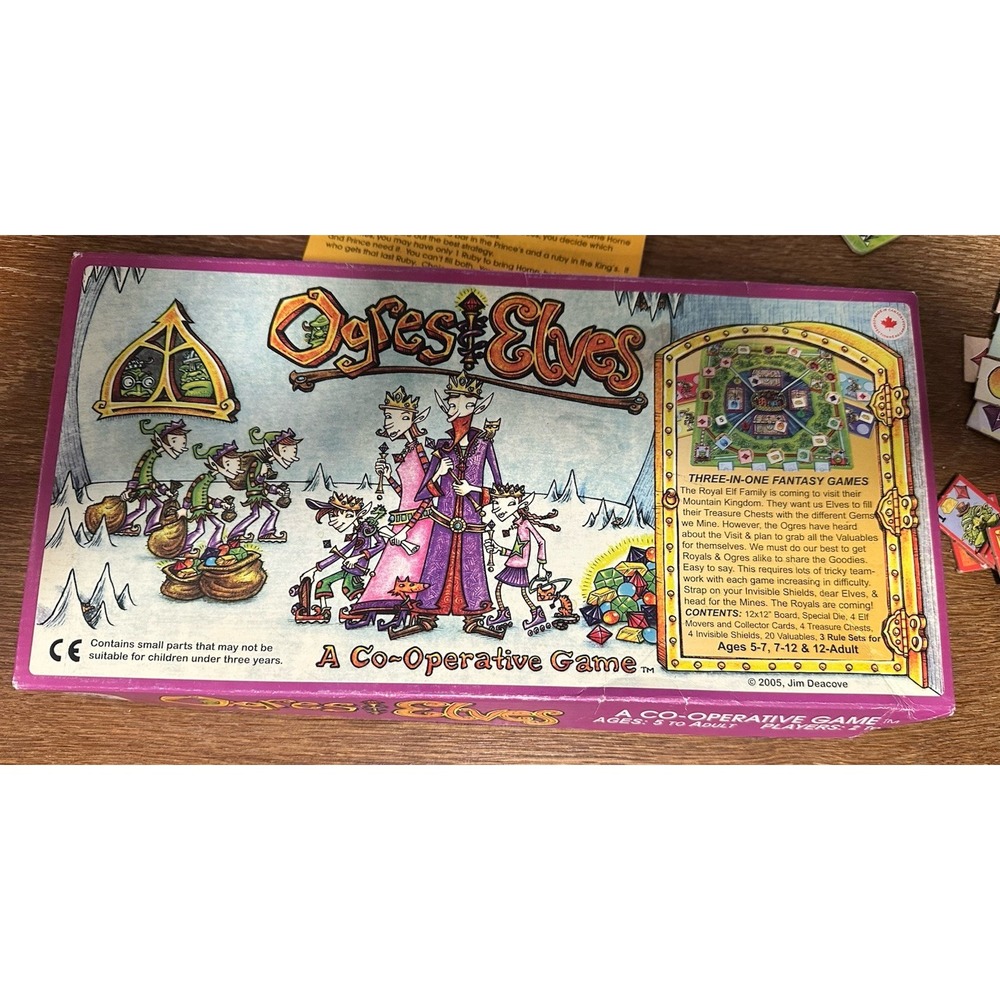 Ogres and Elves Family Pastimes Fantasy Board Game A 3-in-1 Co-operative